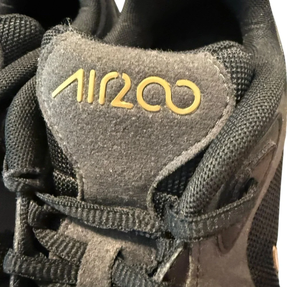 Nike Air Max 200 Black Metallic Gold‎ Shoes Size 7Y Athletic Sneakers